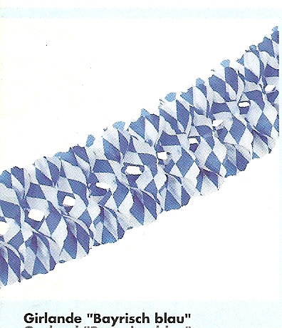 1 Papier Girlande Bayrisch blau L: 4 m