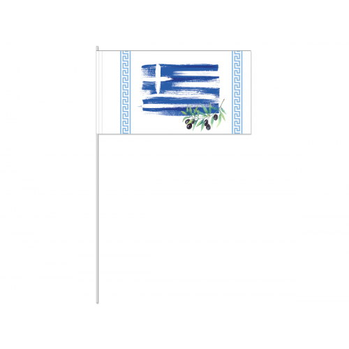10 PAPIER Flaggen GRIECHENLAND FAHNE FAHNEN FÄHNCHEN Tischdeko Party GREECE