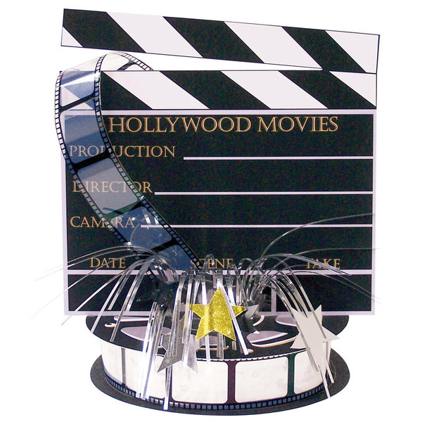 1 Tischdekoration Hollywood Filmklappe Folie / Papier