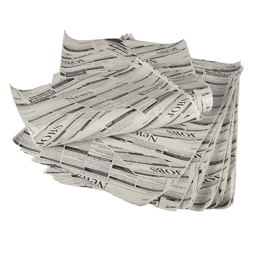 5 kg Einschlagpapier , Pergament - Ersatz 35 cm x 25 cm " Newsprint " fettdicht