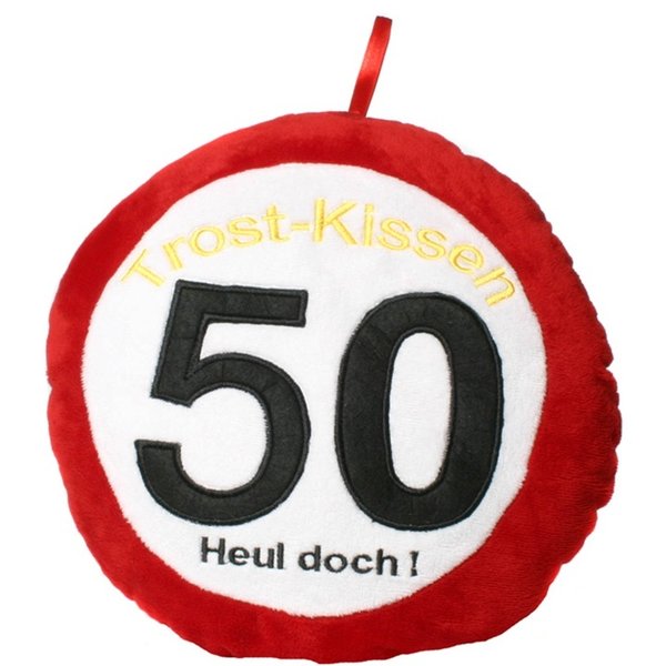 1 Trost-Kissen "50" Geburtstag
