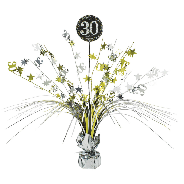 1 Tischdekoration 30 Sparkling Celebration - Gold Folie / Papier 45,7 cm